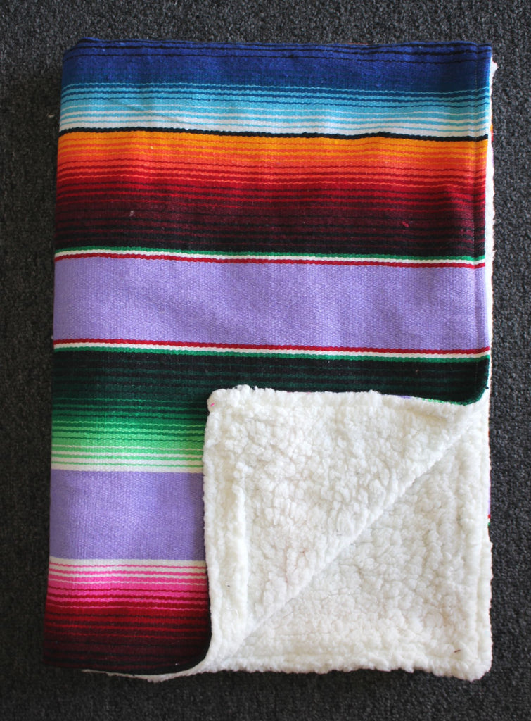 Baja Baby™ Mexican Serape Baby Blanket -Lavender - Del Mex