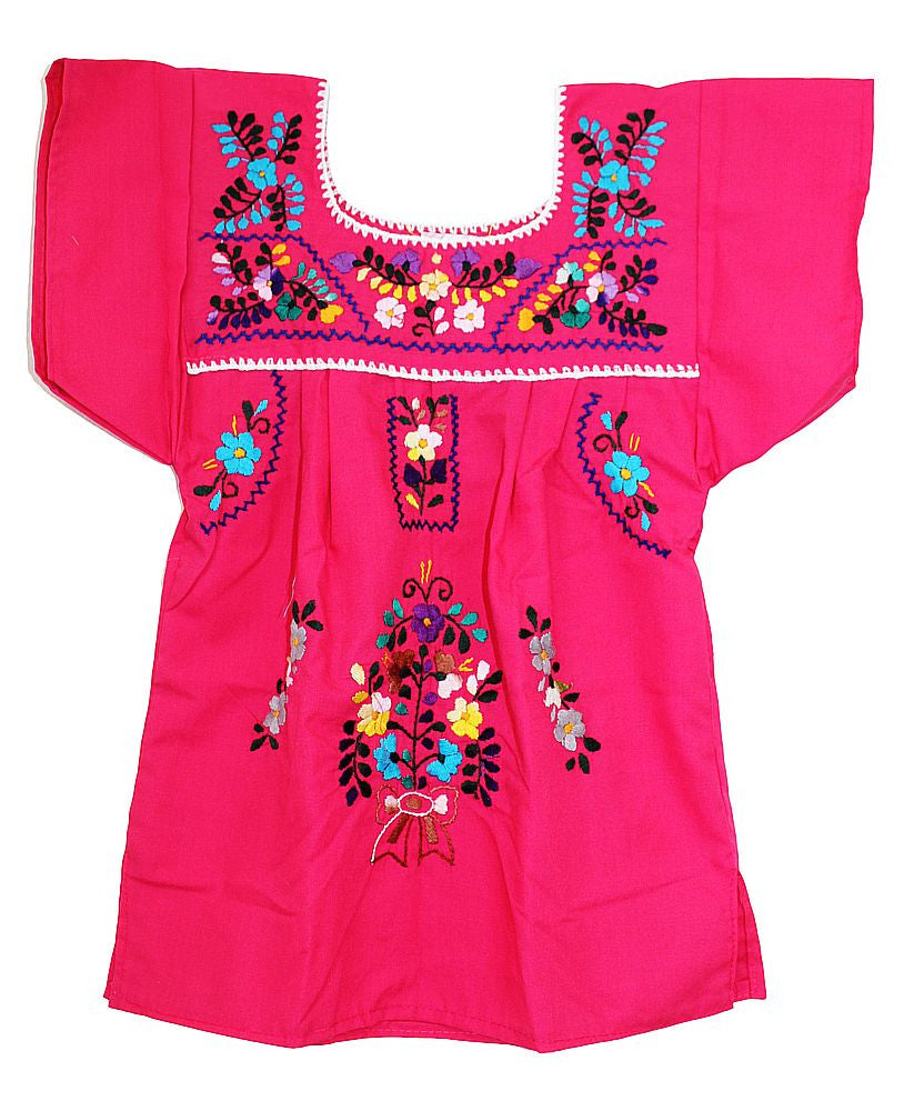 Embroidered Youth Dress: Pink - Del Mex - 2
