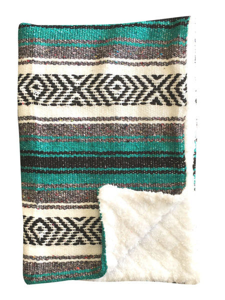 Baja Baby™ Mexican Baby Blanket - Classic Teal - Del Mex