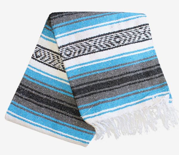 Classic Mexican Blanket: Turquosie - Del Mex - 1