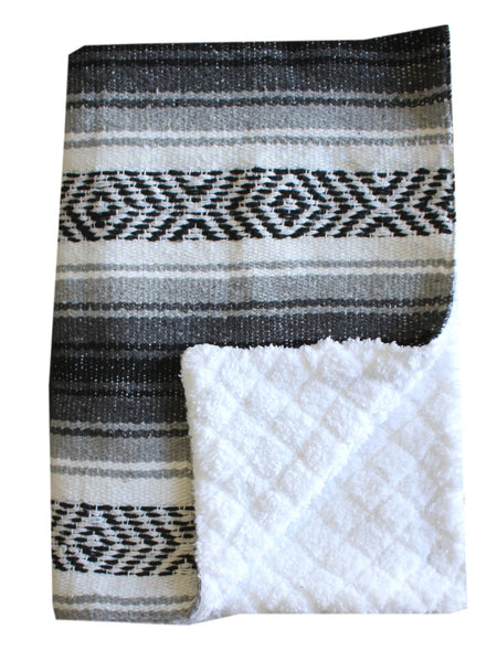 Baja Baby™ Mexican Baby Blanket -Classic Grey - Del Mex - 1