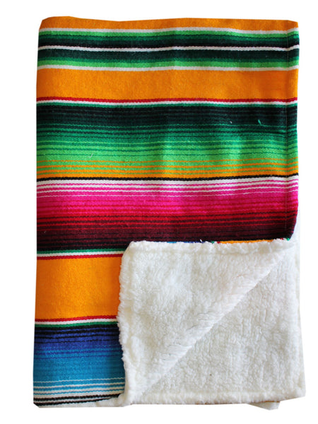 Baja Baby™ Mexican Serape Baby Blanket -Yellow - Del Mex - 1