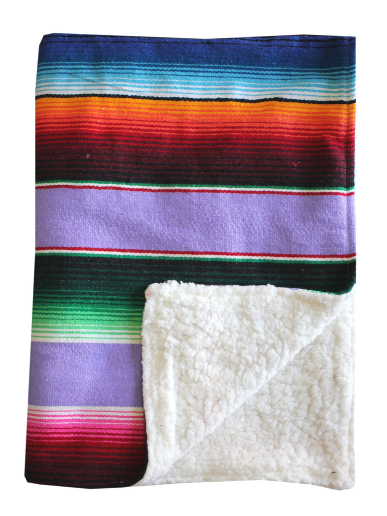 Baja Baby™ Mexican Serape Baby Blanket -Lavender