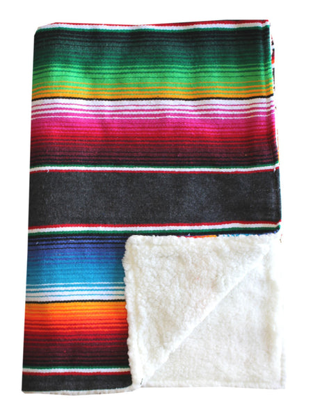 Baja Baby™ Mexican Serape Baby Blanket -Slate