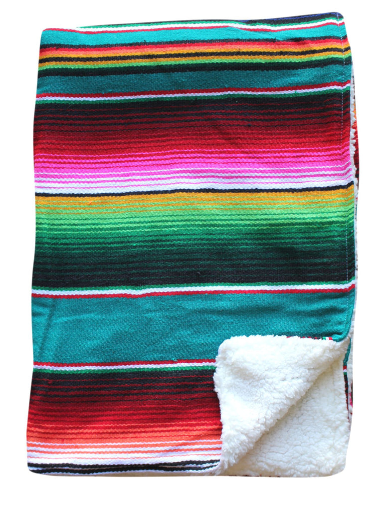 Baja Baby™ Mexican Serape Baby Blanket -Teal
