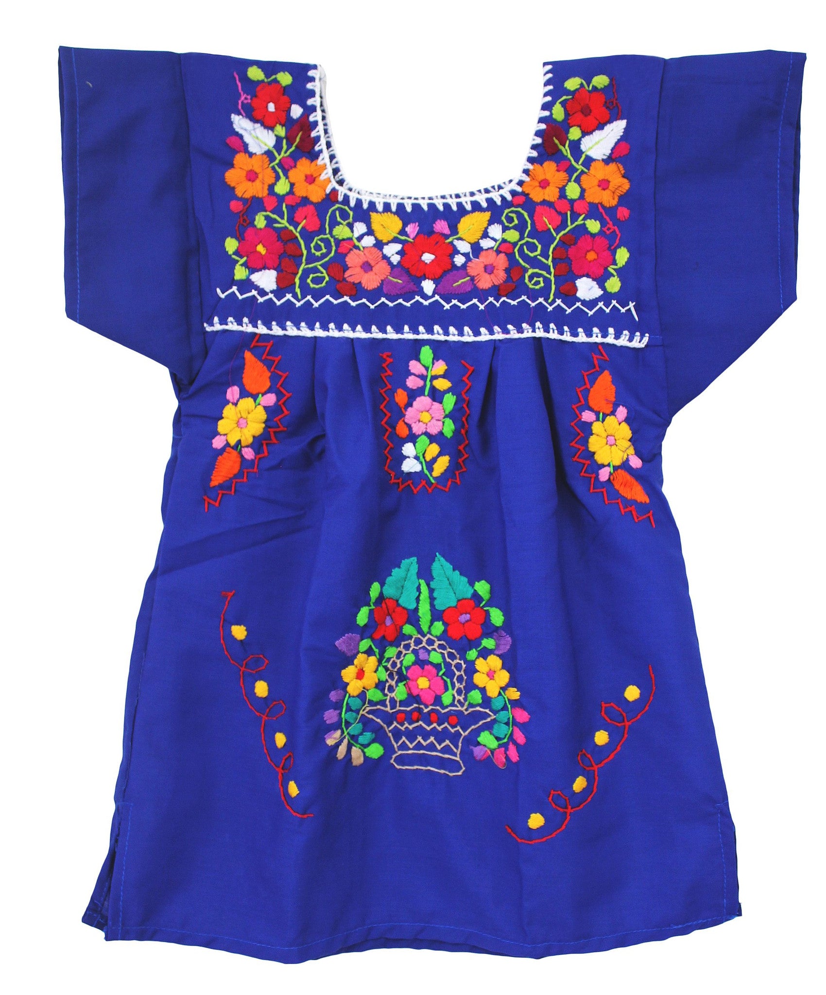 Embroidered Youth Dress: Blue 0 Embroidered Youth Dress: Blue 0