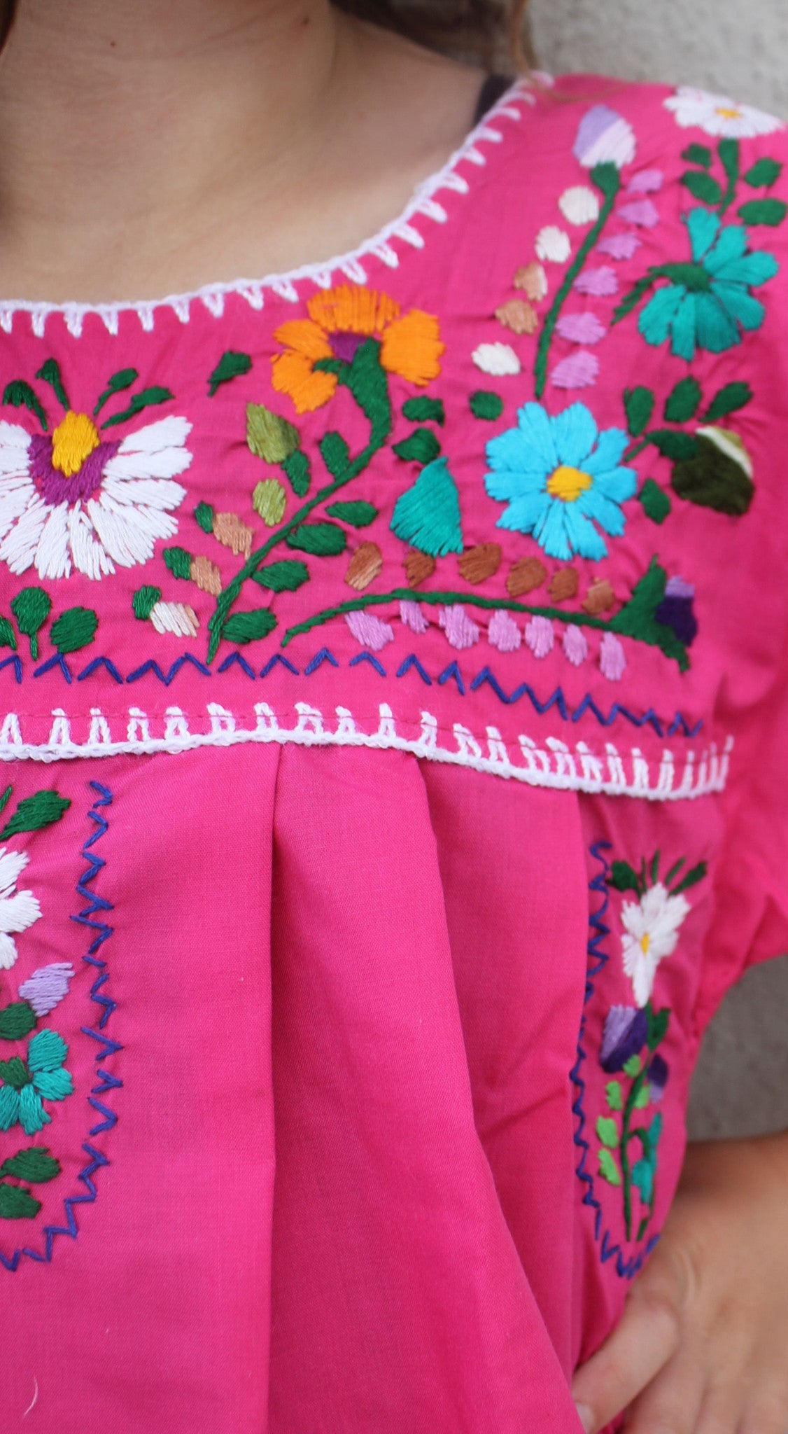 Embroidered Youth Dress: Pink 4 Embroidered Youth Dress: Pink 4