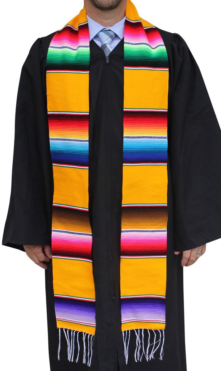Serape Graduation Sash Stole- YELLOW Serape Graduation Sash Stole- YELLOW