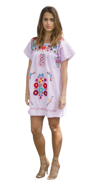 Embroidered Mexican Peasant Dress - Del Mex Embroidered Mexican Peasant Dress - Del Mex