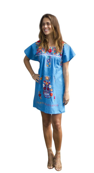 Mini Dress- Turquoise - Del Mex - 1