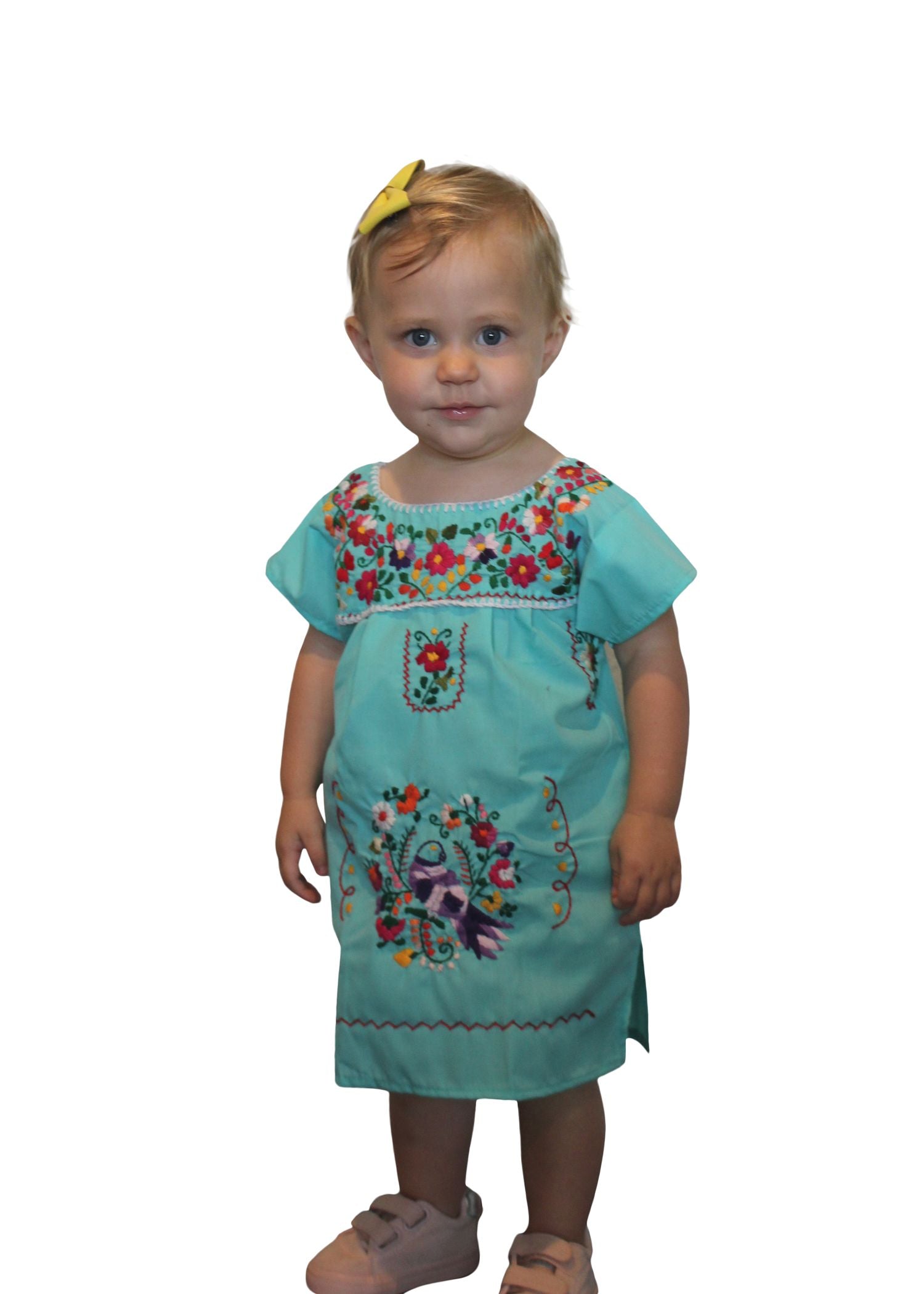 Embroidered Youth Dress: Mint 0 Embroidered Youth Dress: Mint 0