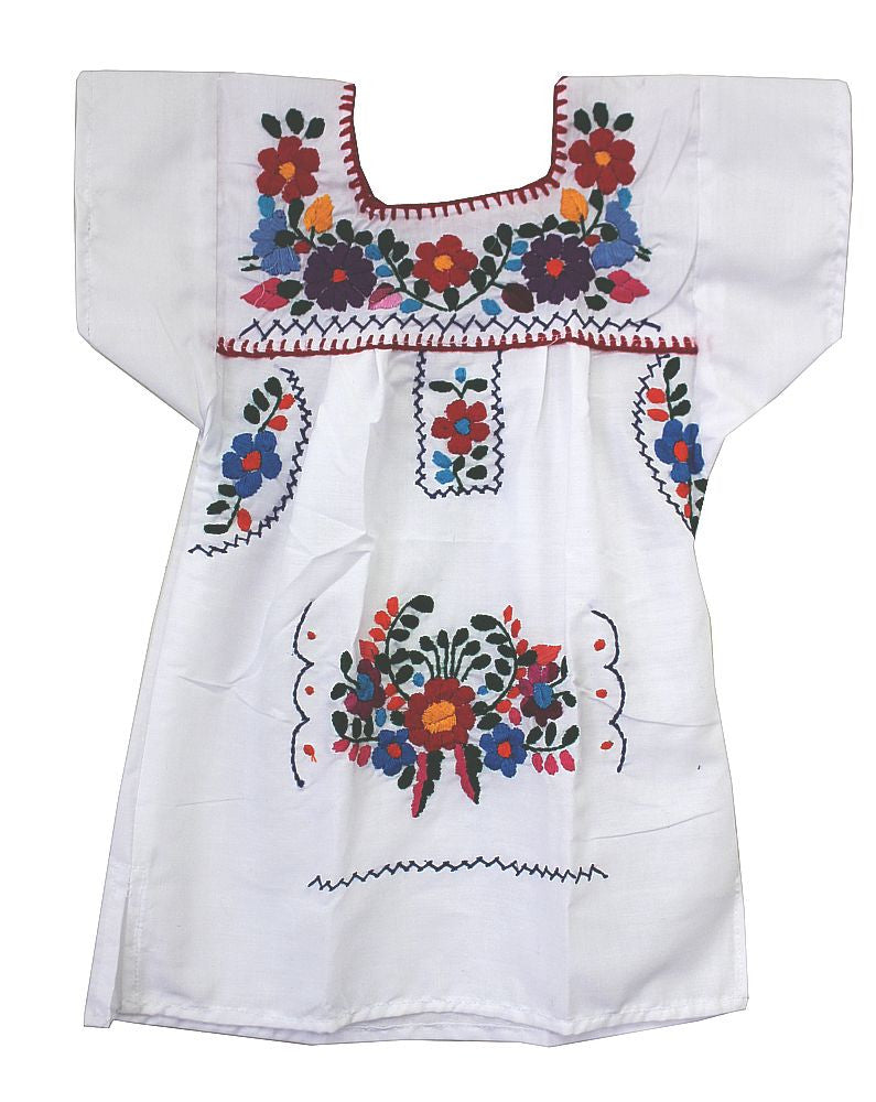 Embroidered Youth Dress: White 8 / White Embroidered Youth Dress: White 8 / White