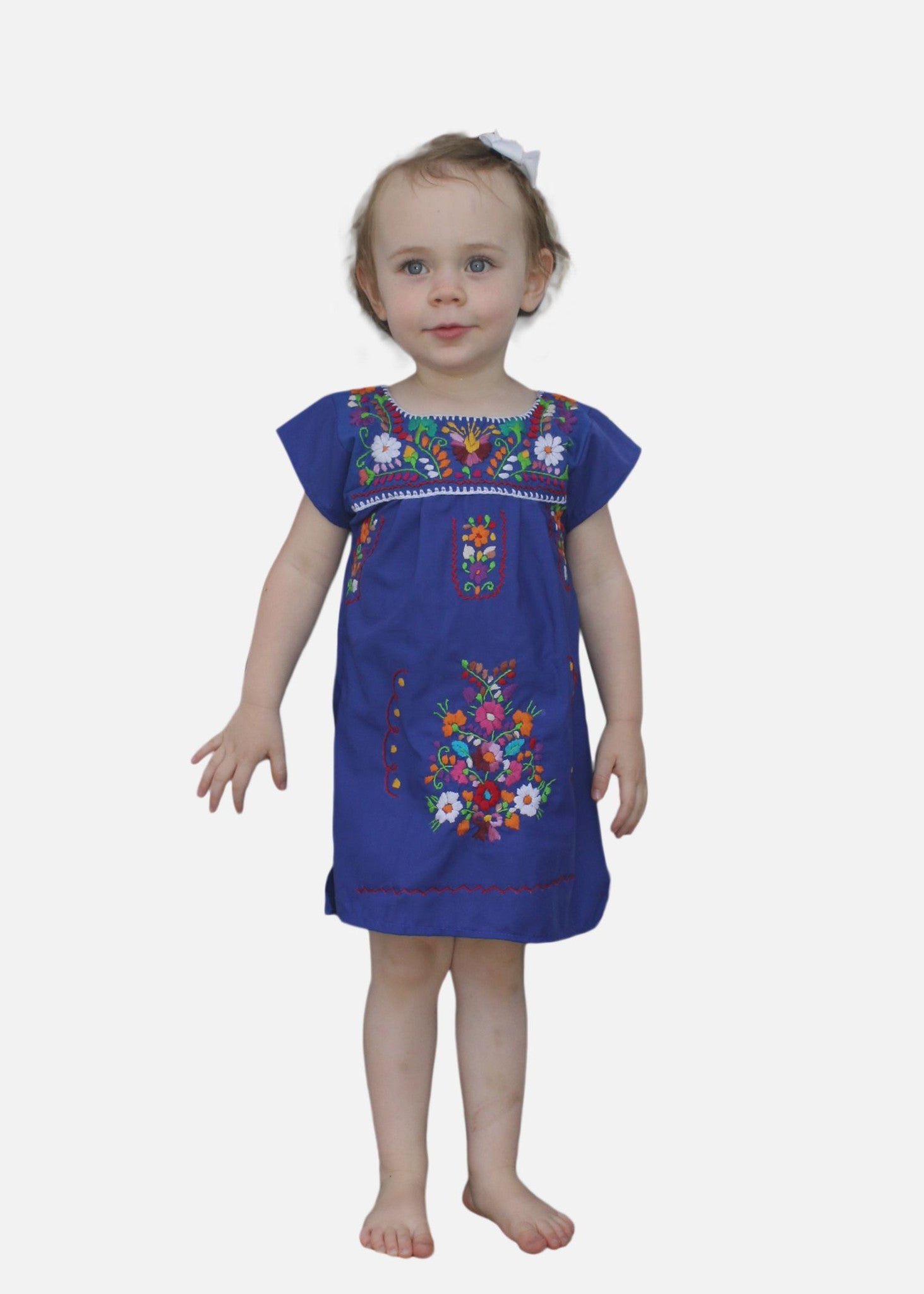 Embroidered Youth Dress: Blue 0 Embroidered Youth Dress: Blue 0